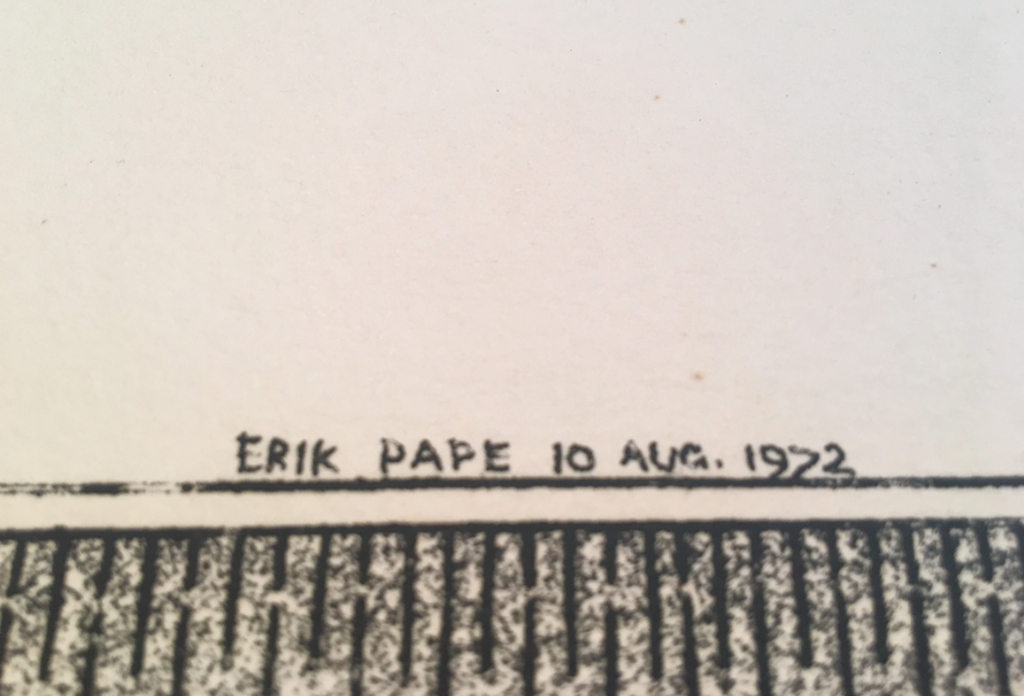 Erik Pape, Parijs, 1972, ets 1/3 kopen? Bied vanaf 75!