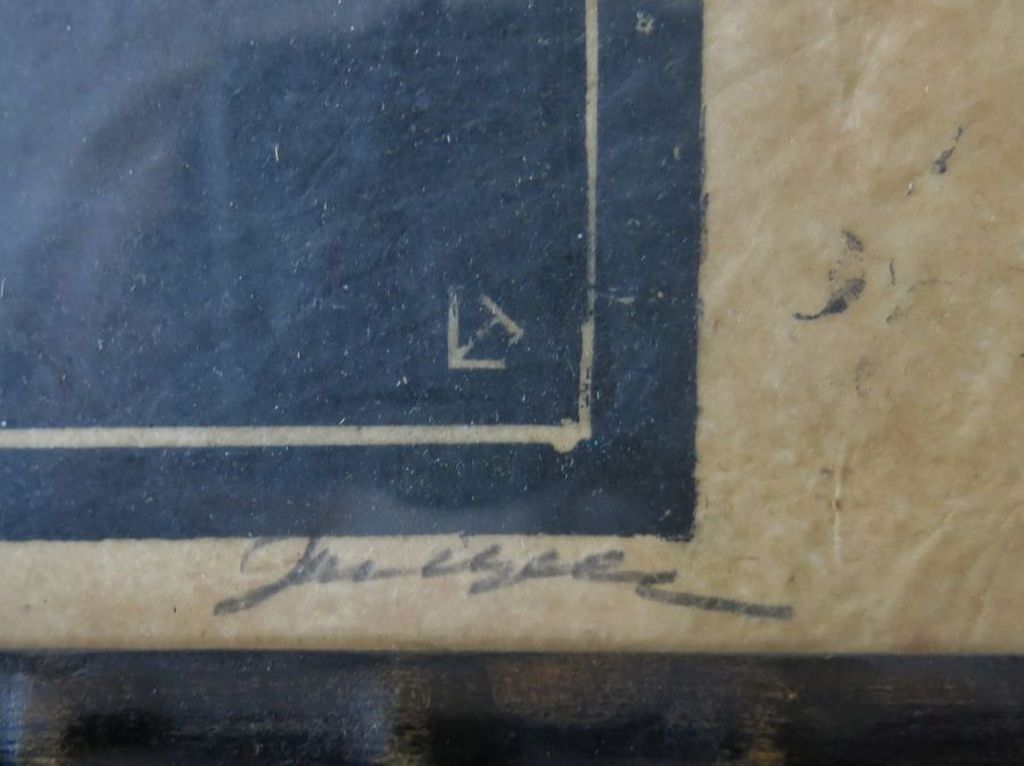 Lot met o.a.Huib Luns: Houtsnede, Pax en 5x onbekend gesigneerd -Ingelijst kopen? Bied vanaf 20!