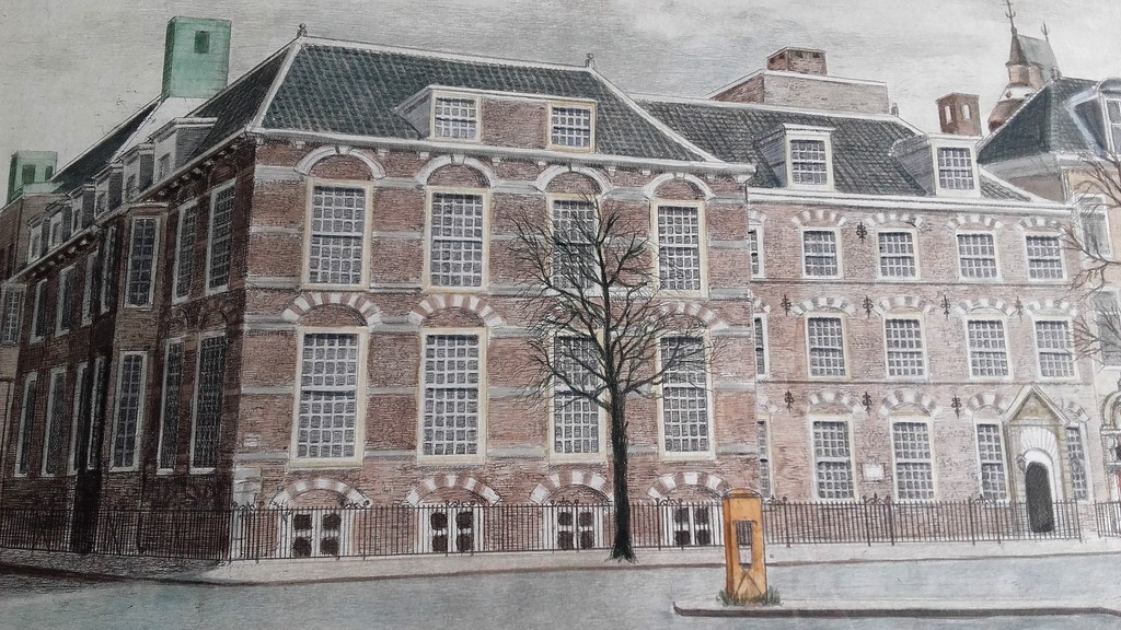 Freerk Los - Bank Mees & Hope, Kneuterdijk Den Haag - Ingekleurde Ets kopen? Bied vanaf 1!