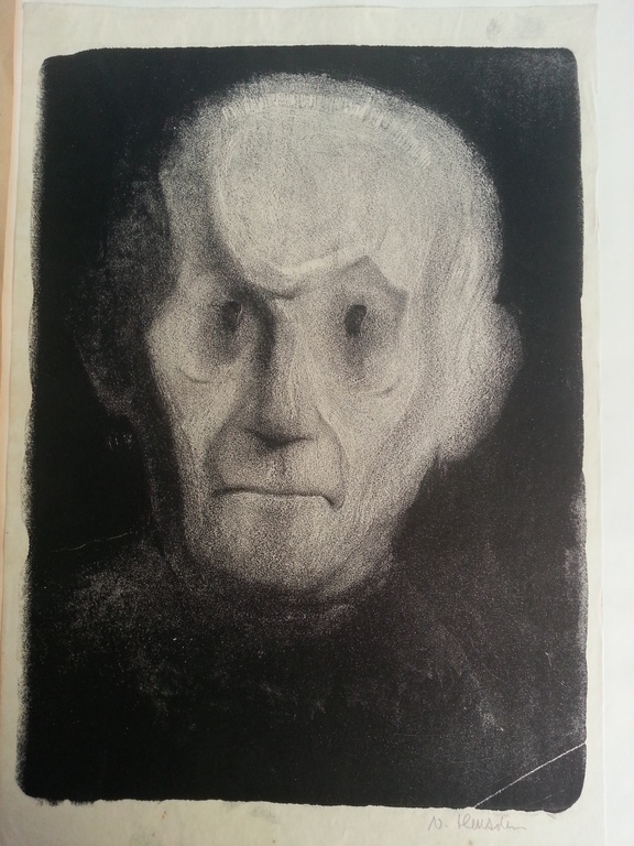 Wout van Heusden ' Oud vrouwtje ' Litho 1925 kopen? Bied vanaf 1!