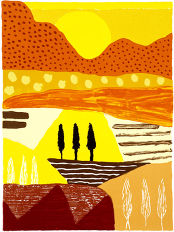 Ronald Boonacker, Monte del Rey/Del Lago, Italië, zeefdruk kopen? Bied vanaf 1!