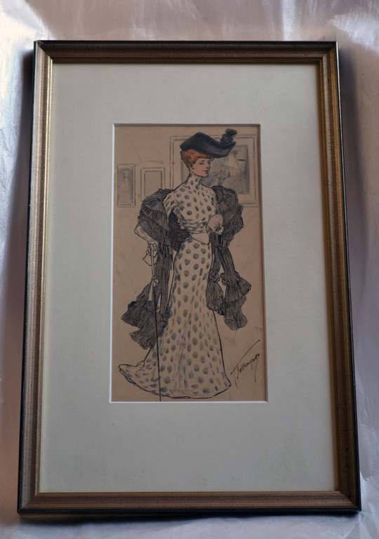 Art Nouveau - Jugendstil - oude Aquarel tekening - gesigneerd  kopen? Bied vanaf 195!