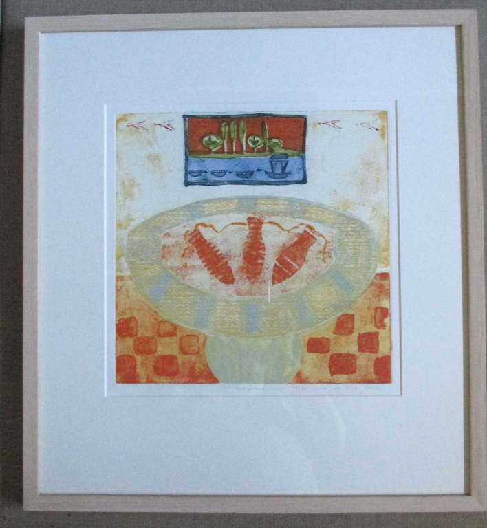 Lukie de Bree - Lukie de Bree, ingelijste ets, "Het gedroomde land" Barth-lijst kopen? Bied vanaf 45!