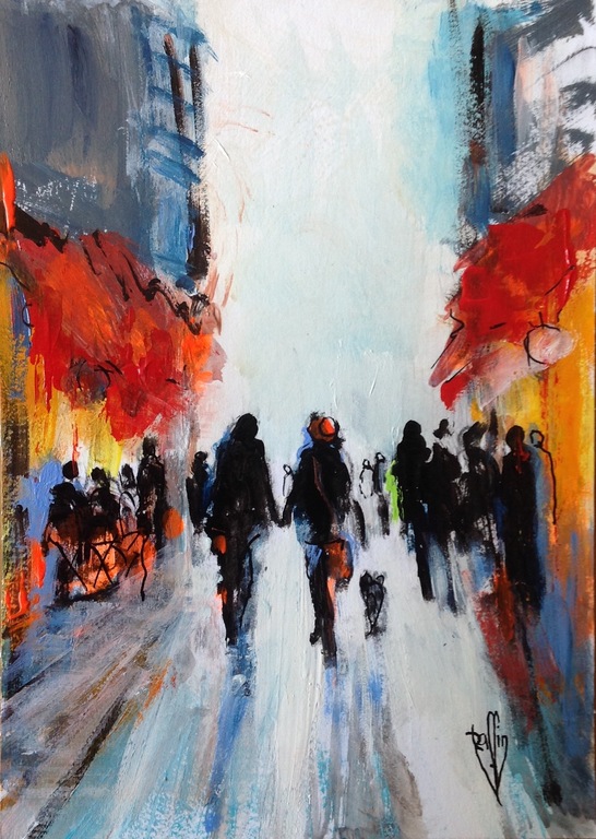 Christian Raffin, gemengde techniek op papier, Regard sur Rue kopen? Bied vanaf 29!