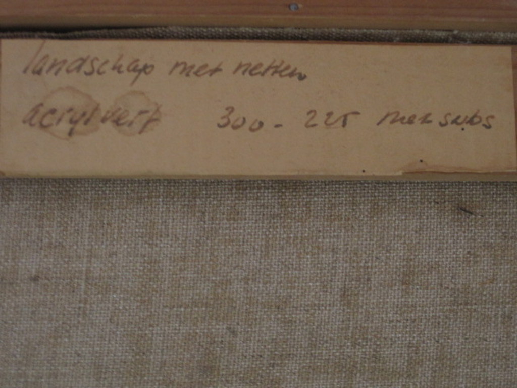 Juul Neumann 1919-1997 Amsterdams Kubist "landschap" acrylverf 1970 ges. kopen? Bied vanaf 1!