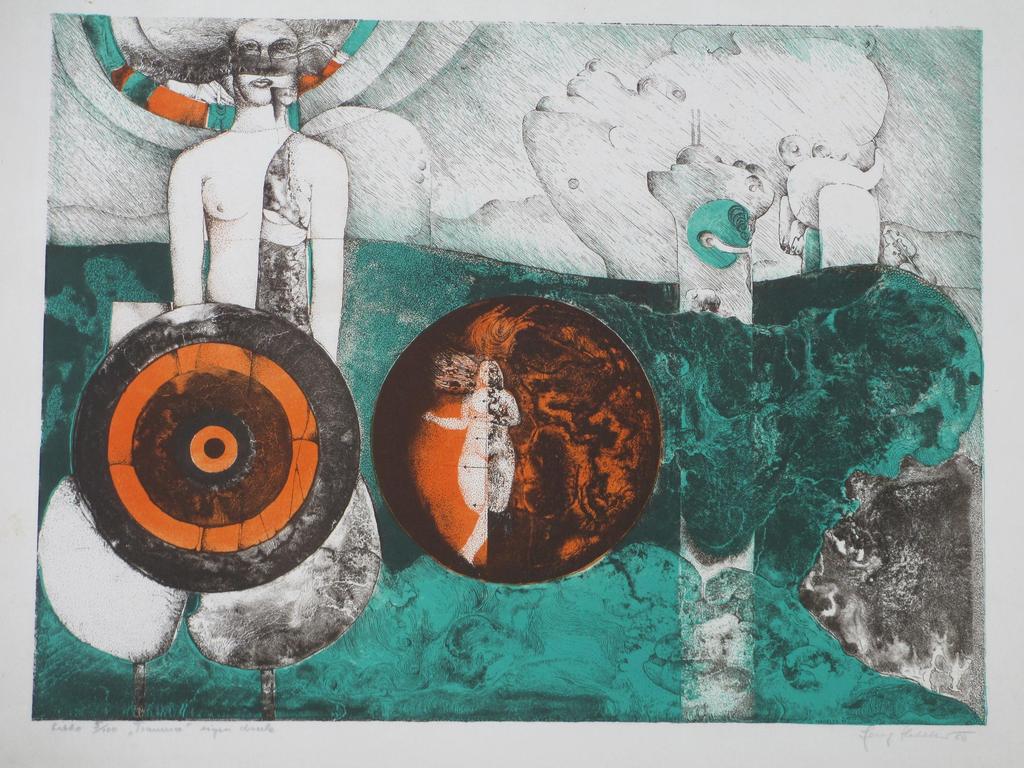 Georg Hadeler, Trauma, Kleurlitho verkocht voor € 35!