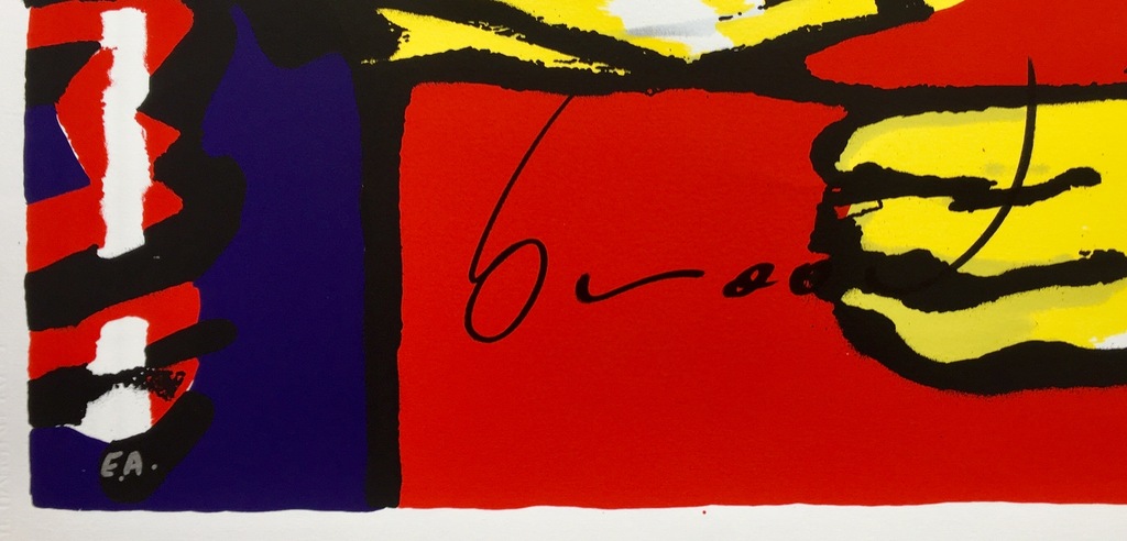 Herman Brood - Originele Handgesigneerde Zeefdruk: "Tough Bump" kopen? Bied vanaf 1!
