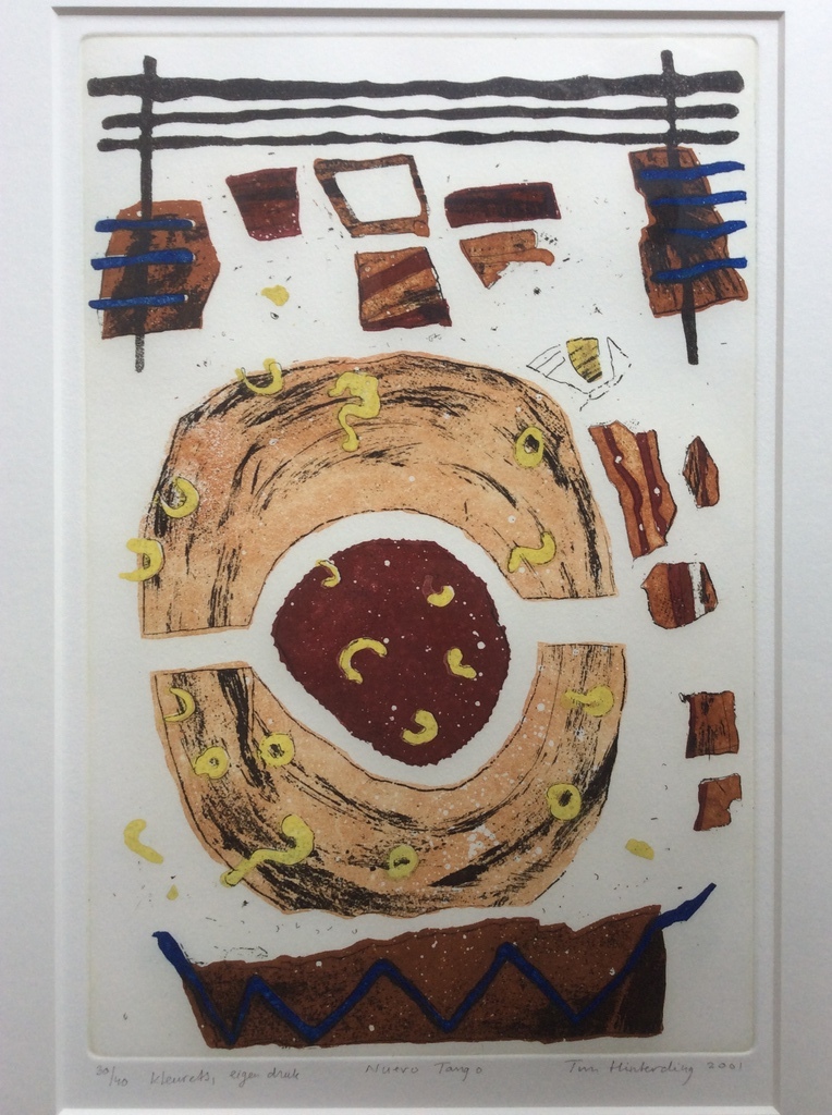 Tim Hinterding: kleurenets, Nuevo Tango, ingelijst  ZZETS kopen? Bied vanaf 39!