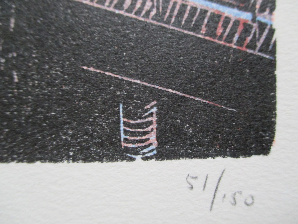 Wendelien Schönfeld, kleurenhoutsnede, Bouwput Nieuwezijdskolk 1993 kopen? Bied vanaf 100!