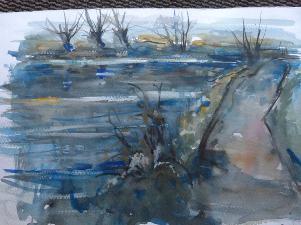 Jobst Heinrich Frese ( 1914 - 1986 ) - 2x aquarellen - landschappen. kopen? Bied vanaf 1!