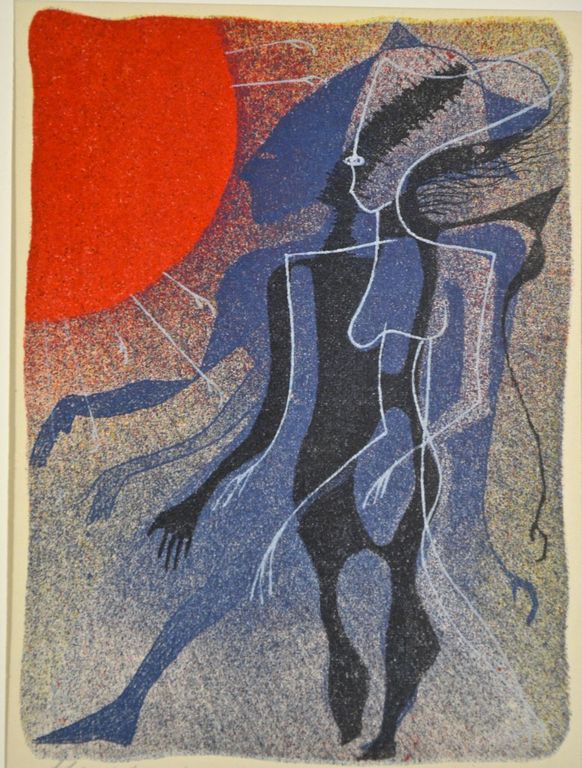 Harry van Kruiningen: Litho. Mythologisch figuur verkocht voor € 35!