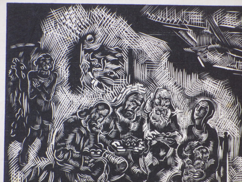 Jaap Weyand, De Heilige Familie, Houtsnede kopen? Bied vanaf 35!