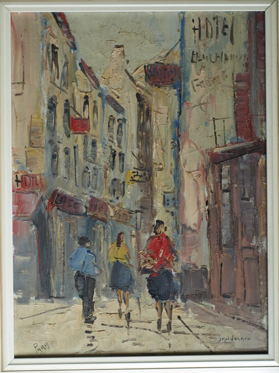 Jan Kelderman : Olieverf op doek, Parijs – gesigneerd & ingelijst - ca 1960 kopen? Bied vanaf 50!