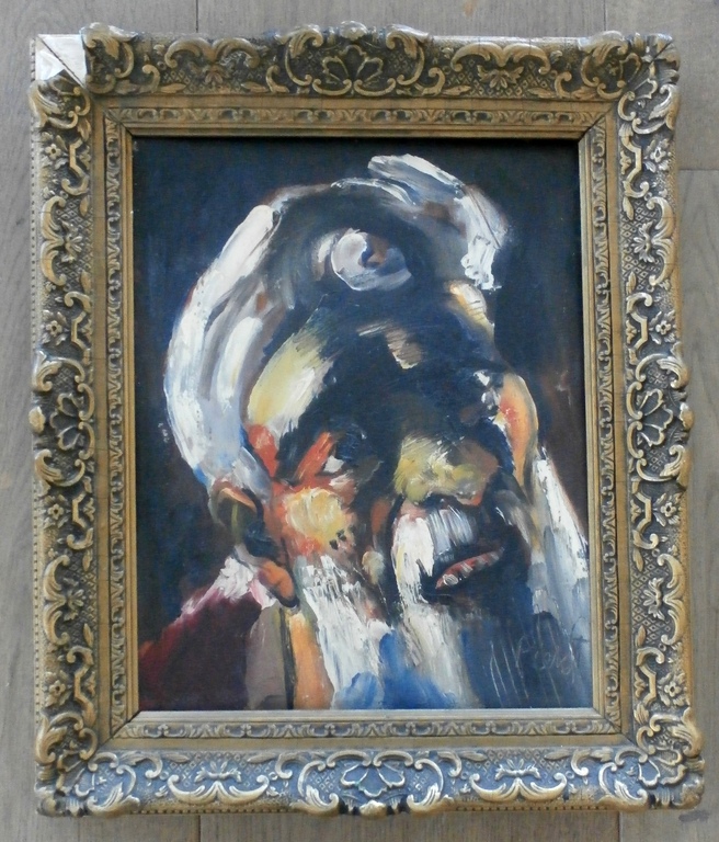 Piet van Stuivenberg - olieverf op paneel: portret van een man verkocht voor € 150!