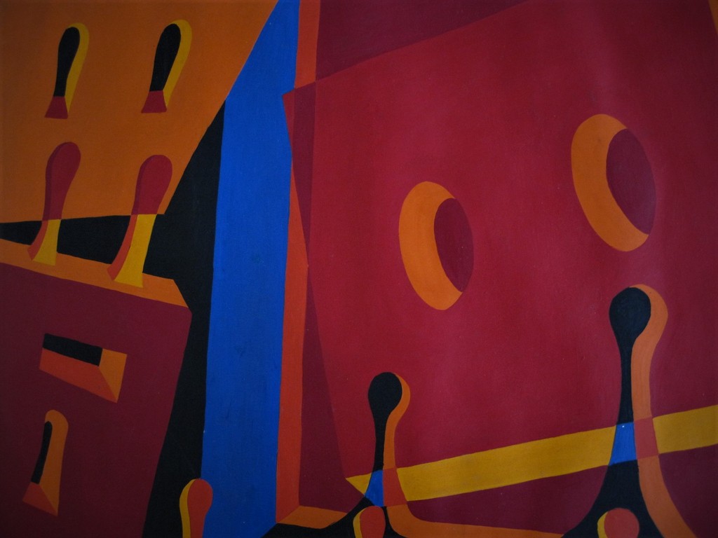 Mooie expressionistische Mateo v/d Heuvel Gouache "samenspel" gesigneerd kopen? Bied vanaf 1!