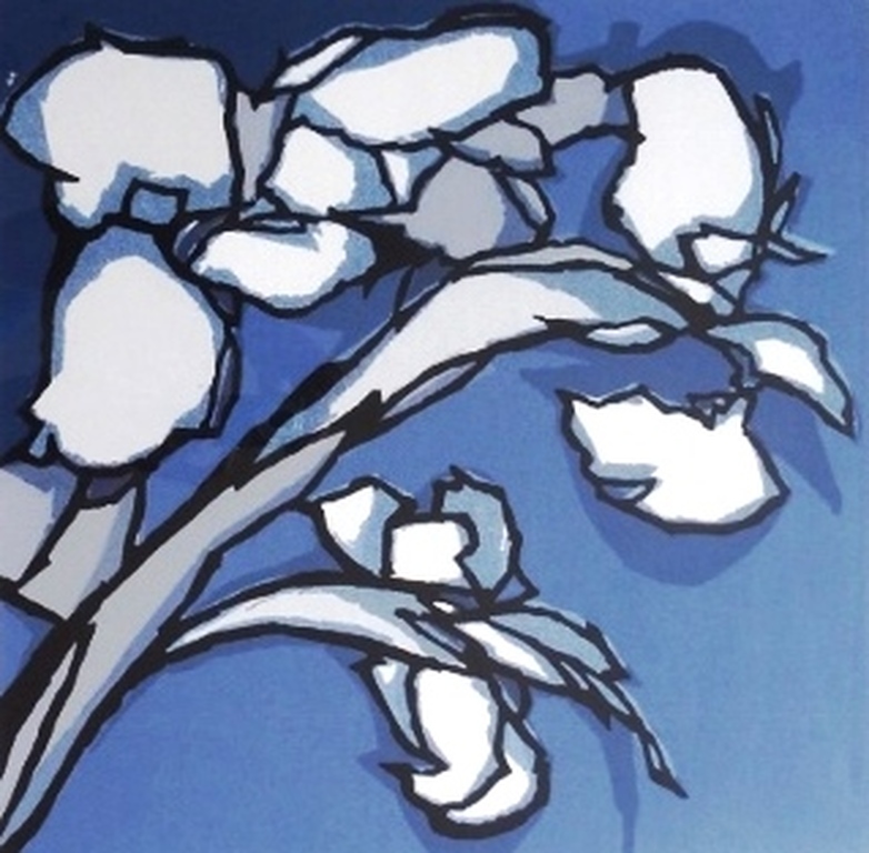 Fon Klement, ingelijste boardsnede: Iris, handgesigneerd kopen? Bied vanaf 250!