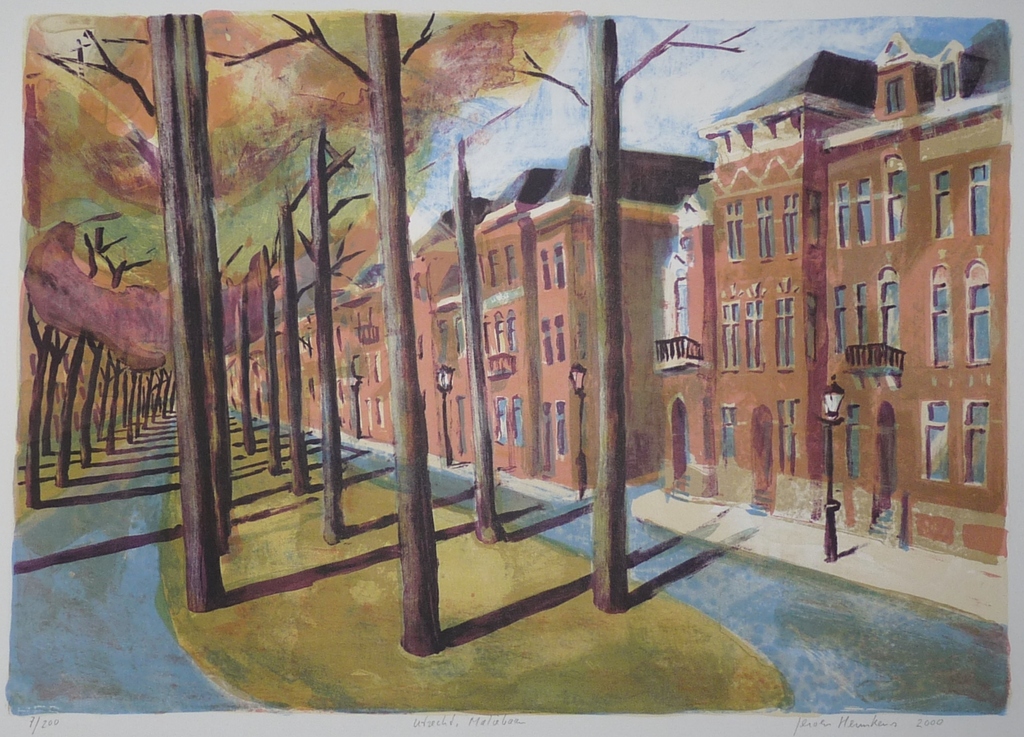 Jeroen Hermkens: Kleurenlitho, Maliebaan Utrecht kopen? Bied vanaf 150!