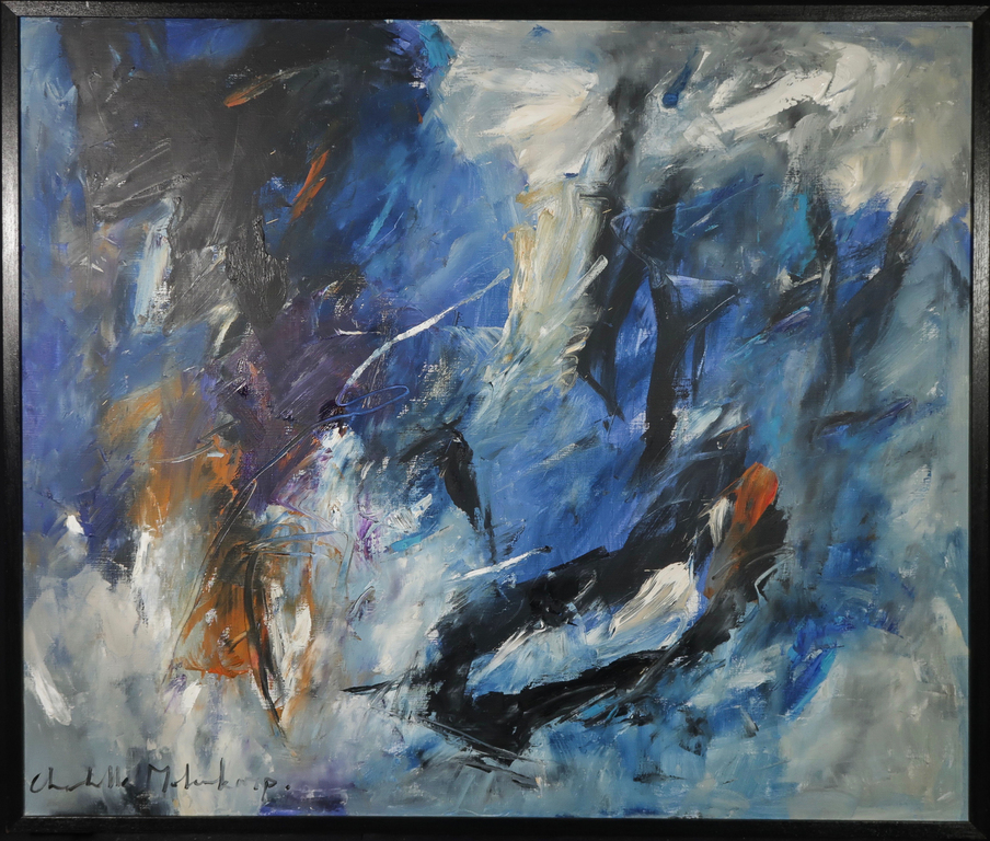 Charlotte Molenkamp: Olieverf op doek, Zonder titel - Ingelijst (Zeer groot) kopen? Bied vanaf 2200!