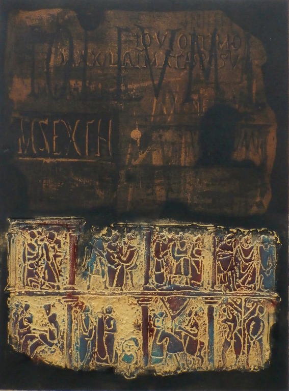 Ru van rossem - kleurenets met relief: Souvenir van Rome I verkocht voor € 100!