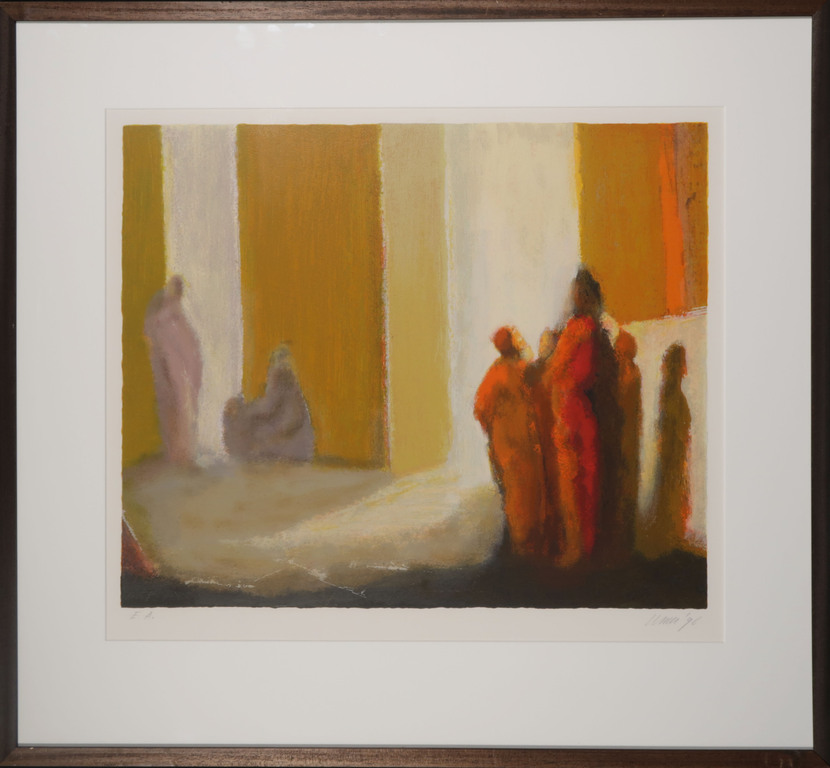 Han Mes: Zeefdruk, Wonderlijk gebeuren - Ingelijst verkocht voor € 50!