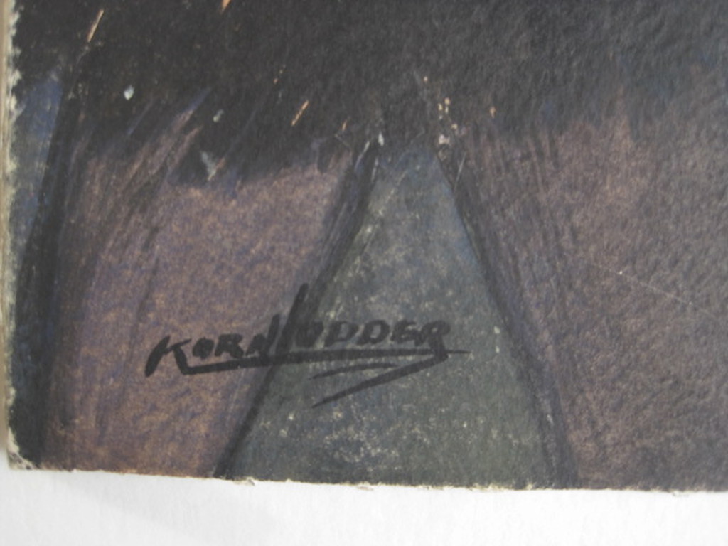 Korn.Lodder 1892-1987 aquarel "Kain Naama en Abaddon" gesigneerd kopen? Bied vanaf 1!