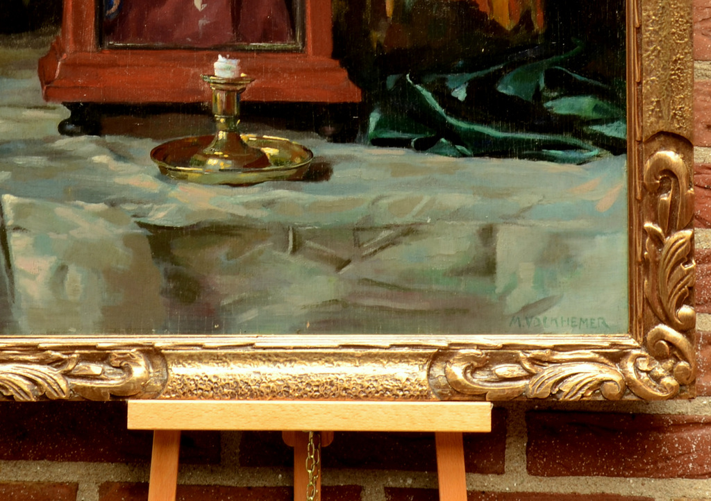  "Stilleven "- Maurice Volkhemer (1894 - 1978) - olieverf op paneel . kopen? Bied vanaf 60!