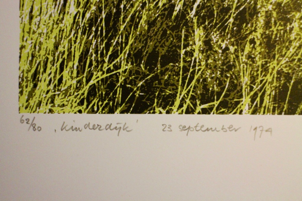 Piet Fioole: Zeefdruk, Kinderdijk kopen? Bied vanaf 25!