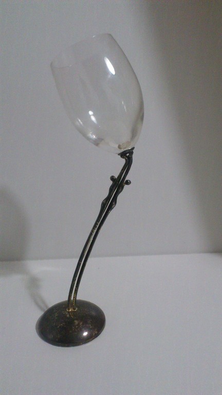 Ammerlaan-van Niekerk, Corry bronzen sculpture met kristallen glas  kopen? Bied vanaf 30!