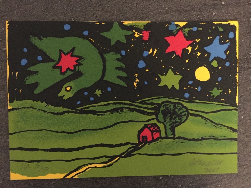 CORNEILLE EA zeefdruk/Litho Kerst kaart 2001 kopen? Bied vanaf 1!