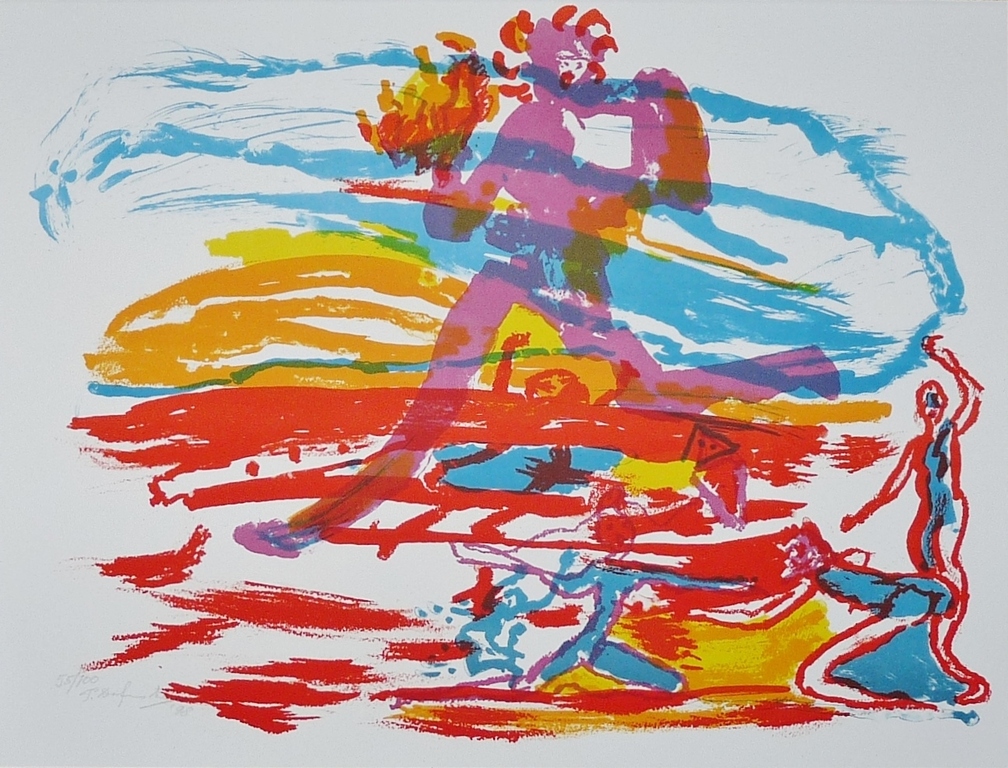 Pieter Defesche, kleurenlitho, zonder titel, 1998, oplage 100stuks kopen? Bied vanaf 50!