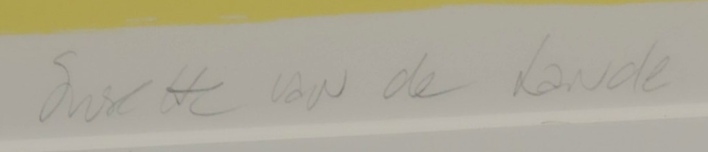 Susette van de Lande: Zeefdruk, Vorm en kleur III - Ingelijst kopen? Bied vanaf 1!