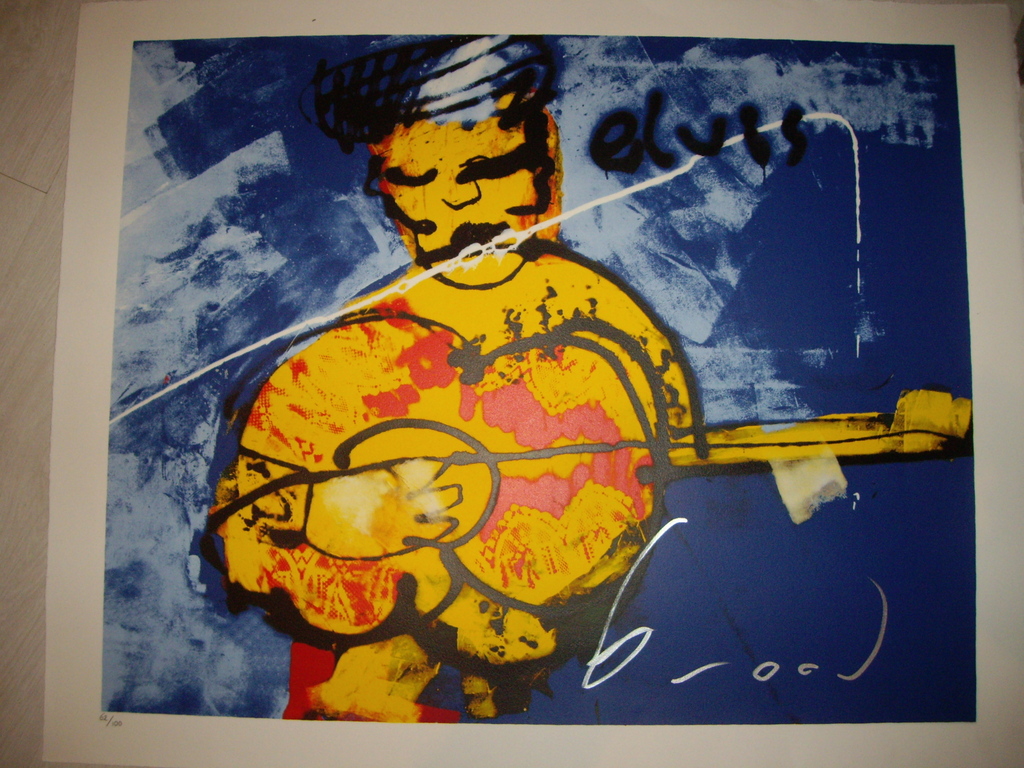 Herman Brood originele handgesigneerde zeefdruk 81/100 verkocht voor € 260!