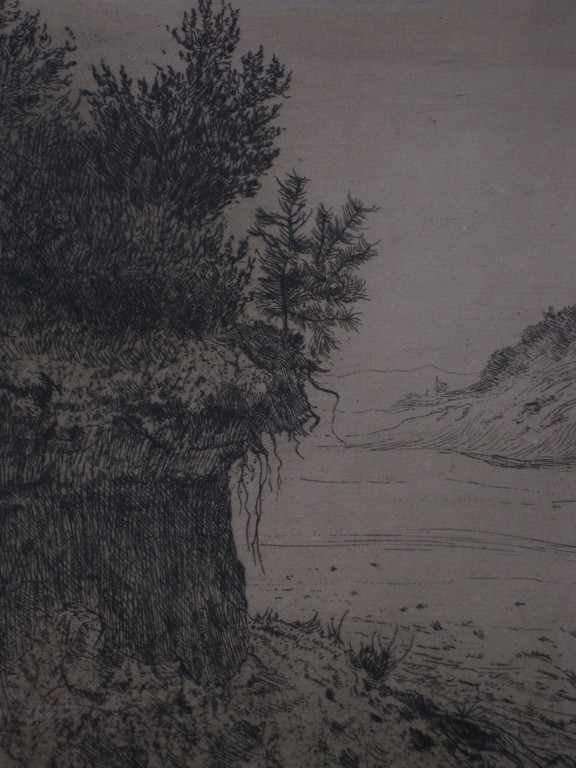 Fraaie en Grote Ets " de Kobbeduinen Schiermonnikoog " van Martin v Waning  kopen? Bied vanaf 1!