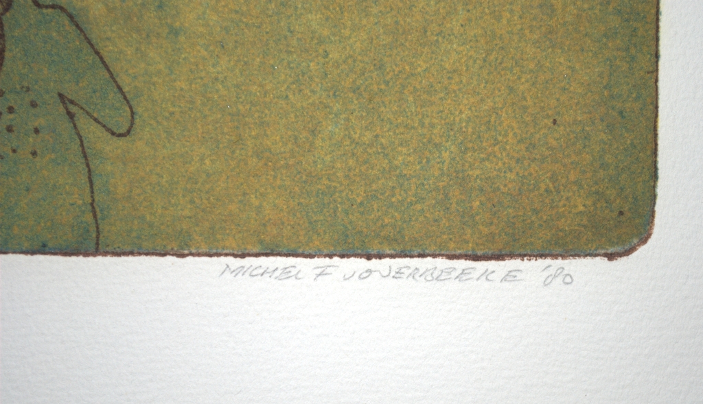 'Yes or No' 1980 - gekleurde ets, oplage 100.  kopen? Bied vanaf 45!