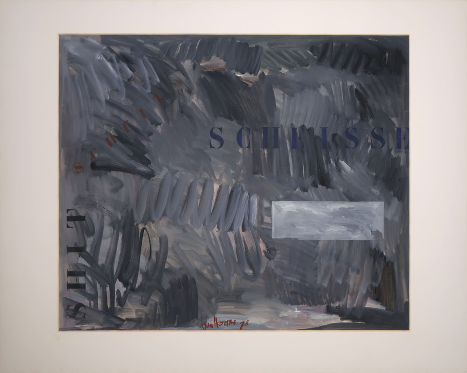 Jan van Holthe: Acryl op papier, Merde 7 kopen? Bied vanaf 1!