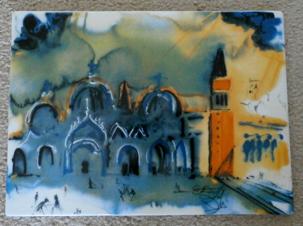 SALVADOR DALI - San Marcoplein Venetië – Wandplaat, ca 1970 kopen? Bied vanaf 175!