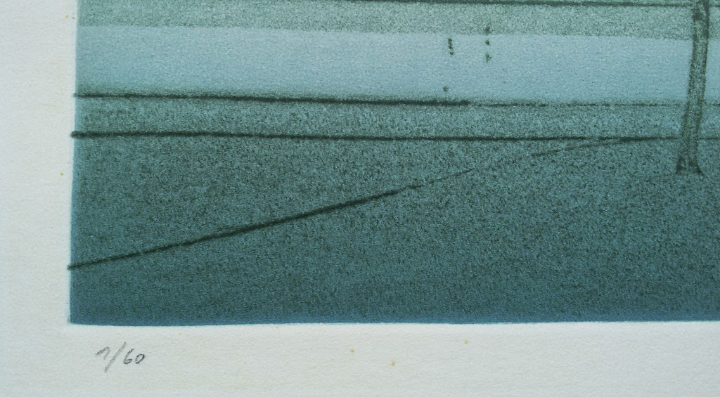 Elmar Gille - Rivierlandschap, aquatint ets kopen? Bied vanaf 75!