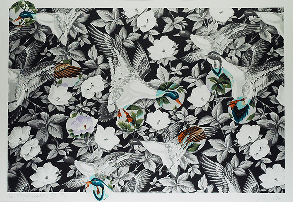 Arjan van Arendonk: Re-organization III - gemengde techniek, 2001 verkocht voor € 75!