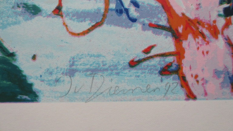 JAN VAN DIEMEN  ZEEFDRUK  "WIELRENNERS"  kopen? Bied vanaf 50!