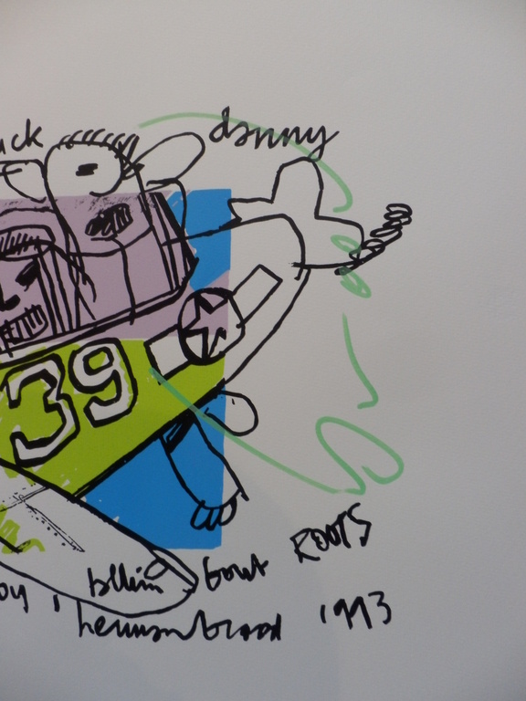 HERMAN BROOD, Gelimiteerde en HANDGESIGNEERDE Zeefdruk  BIGGLES kopen? Bied vanaf 1!