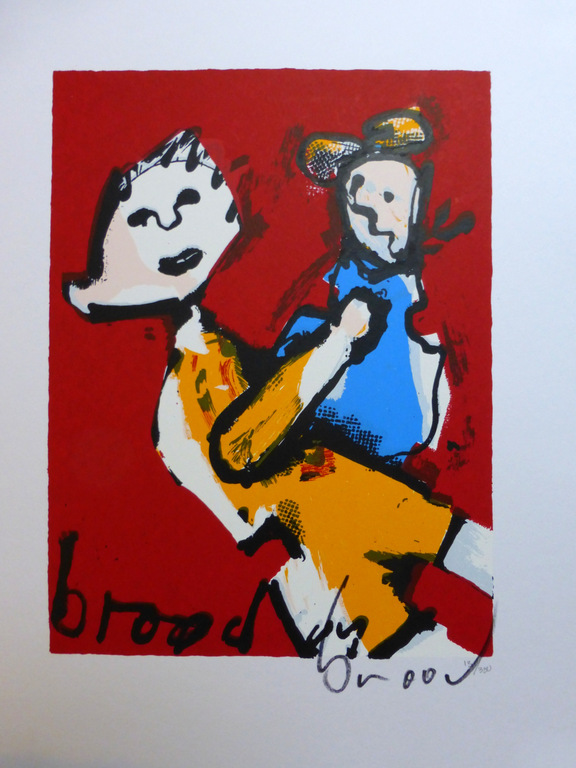 Herman Brood - Moeder en kind - handgesigneerde zeefdruk kopen? Bied vanaf 149!