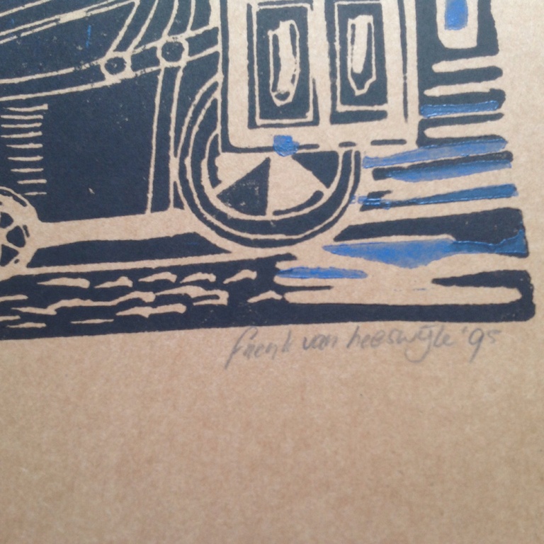 Frenk van Heeswijk: linoleum afdruk .z.t. 1995 kopen? Bied vanaf 35!