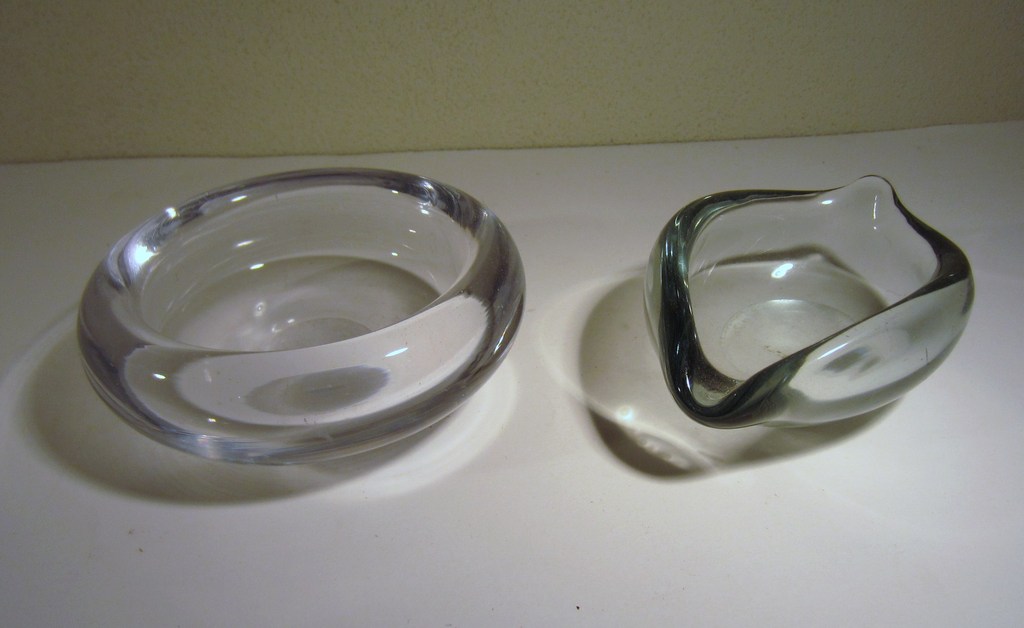 Per Lutken voor Holmegaard Denemarken -  2 glazen schaaltjes kopen? Bied vanaf 1!