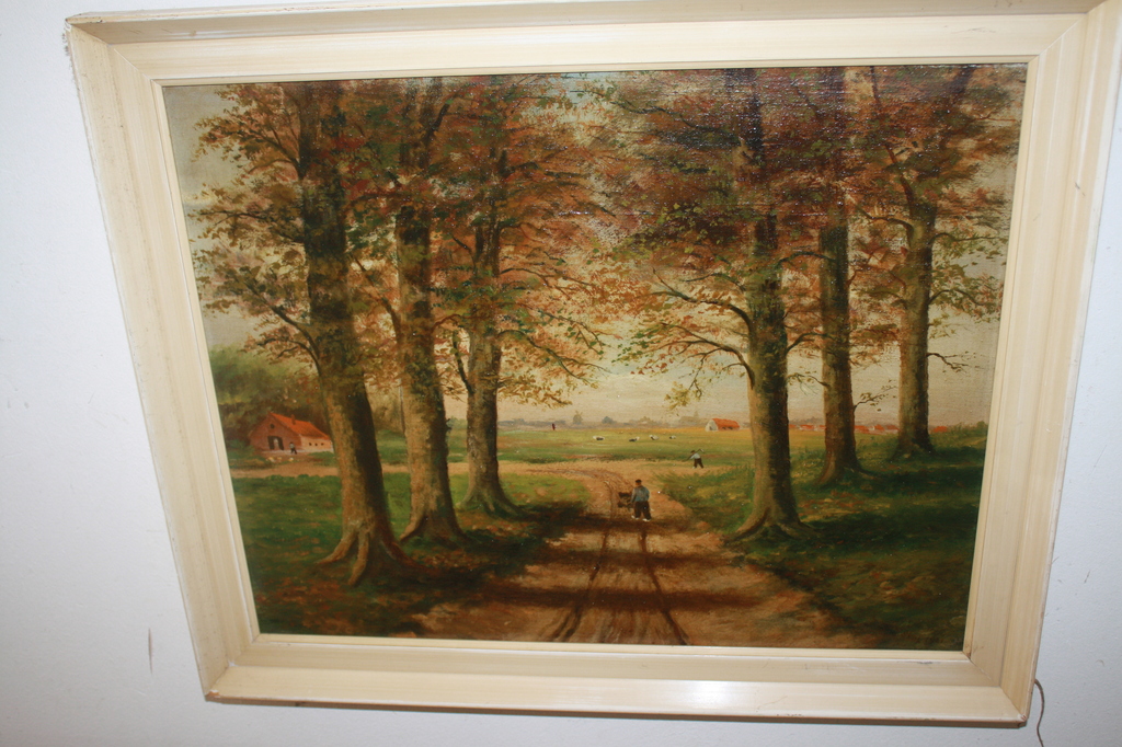 BOER IN BOS bij BOERDERIJ 1921 onduidelijk gesigneerd kopen? Bied vanaf 1!