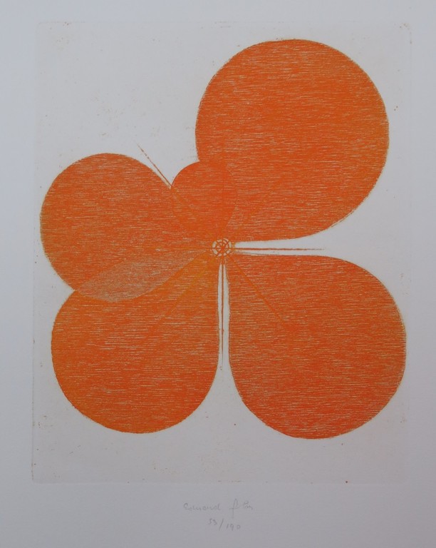 Eduard Flor: Ets, Le printemps oranje verkocht voor € 35!