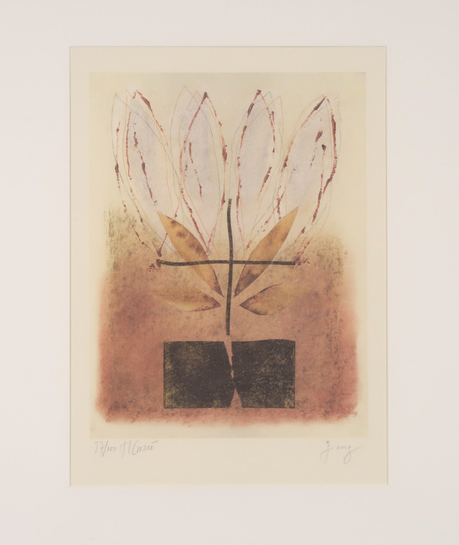 Onbekend gesigneerd: Offset, Zonder titel - Ingelijst verkocht voor € 53!