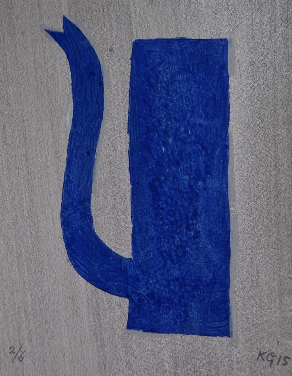 Klaas Gubbels sjabloondruk 'Blauwe Kan' 2015 oplage 6 ex. kopen? Bied vanaf 250!