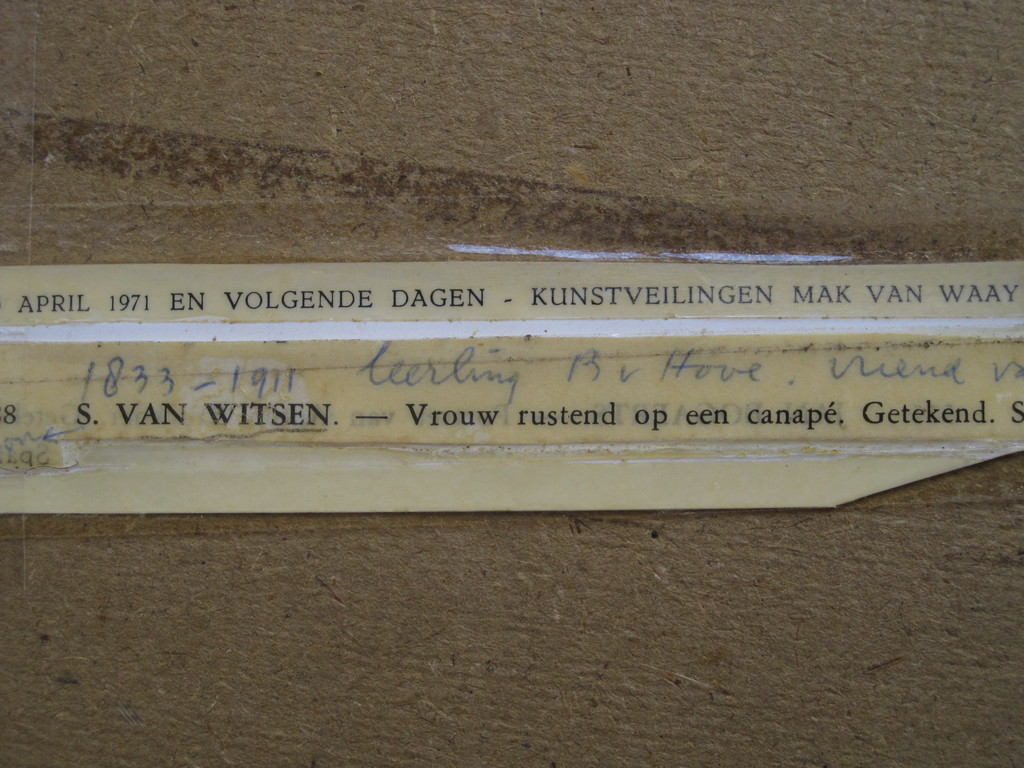 Salomon V Witsen 1833-1911 sepiatekening liggende vrouw omstreeks 1870 kopen? Bied vanaf 1!