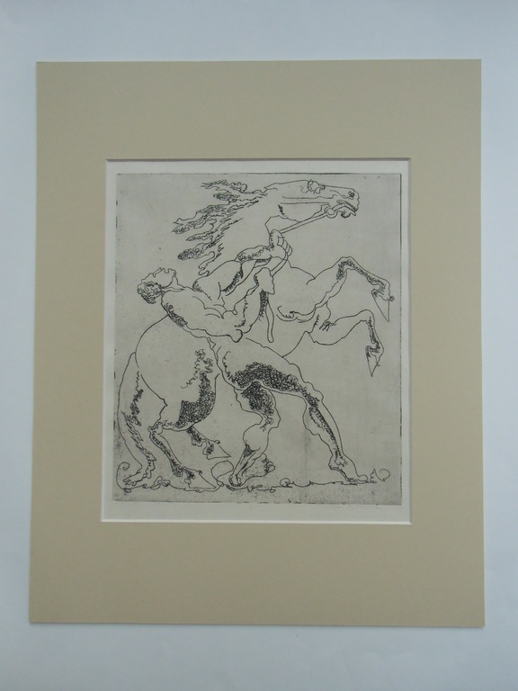 MAN MET STEIGEREND PAARD //  ETS VAN WIM RETERA kopen? Bied vanaf 40!