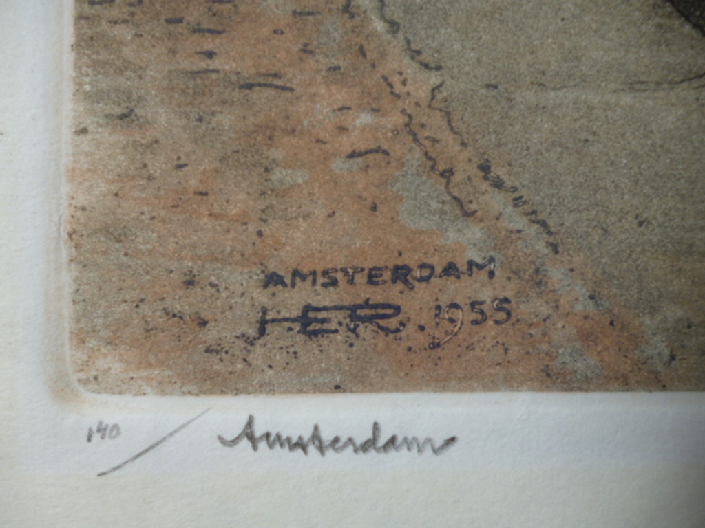 Hendrikus Elias Roodenburg - kleurenets - Westertoren/Prinsengracht, Amsterdam kopen? Bied vanaf 135!